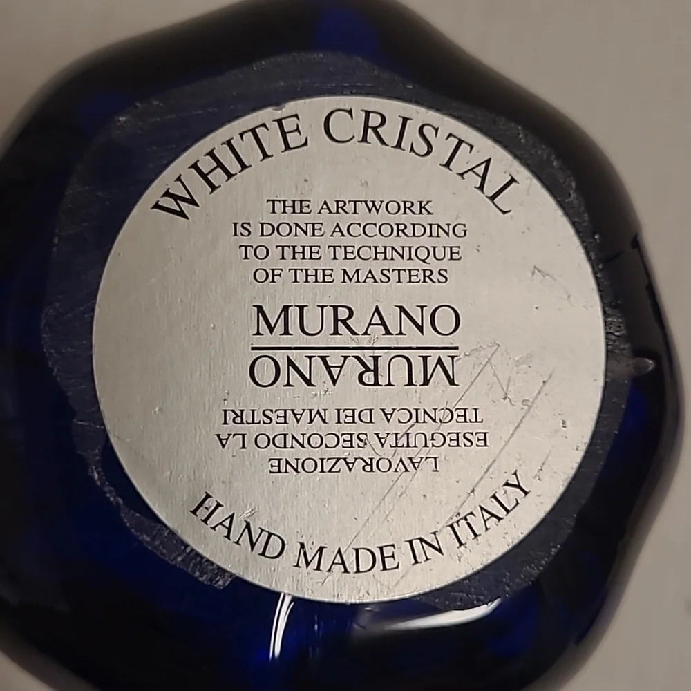 NWT White Cristal Murano Style Vase From Italy